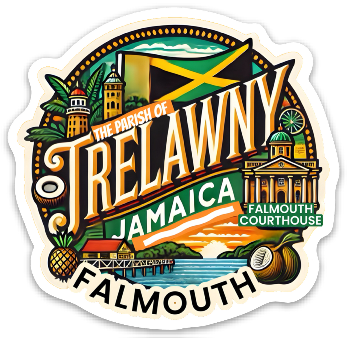 Trelawny Jamaica Vibe Sticker