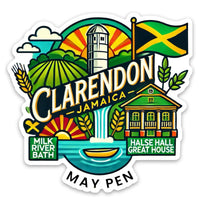 Load image into Gallery viewer, Clarendon Parish Jamaica Vibes Sticker
