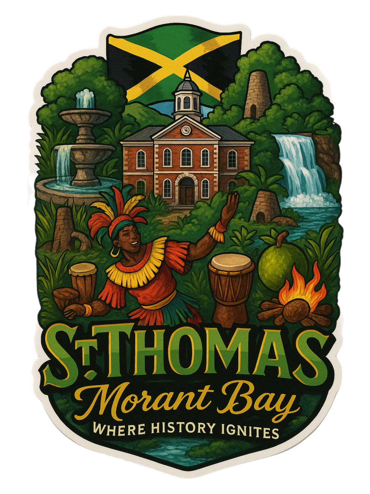 St Thomas Parish Jamaica Vibes Sticker