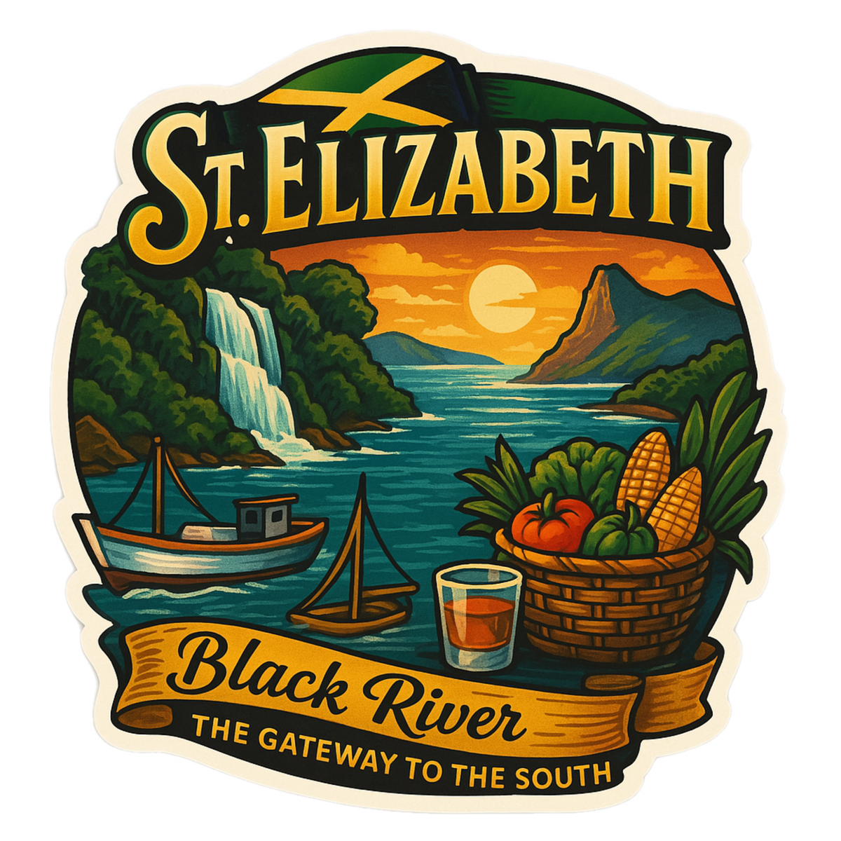 St. Elizabeth Parish Jamaica Vibes Sticker