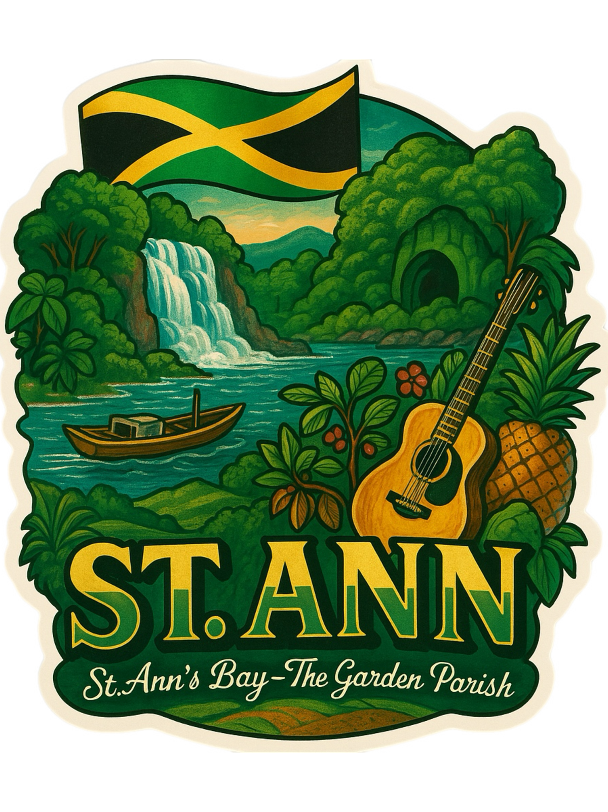 St Ann Parish Jamaica Vibes Sticker