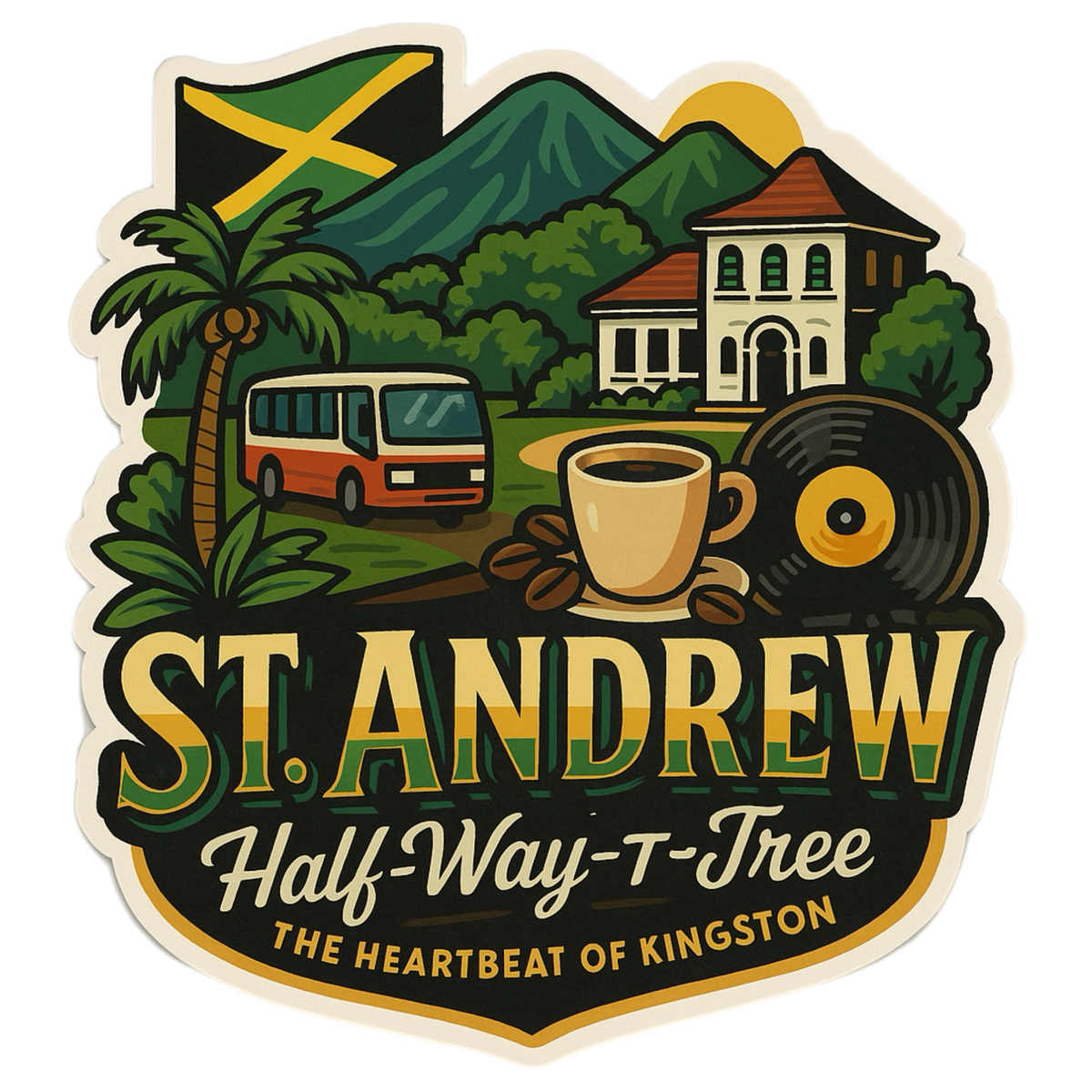 St Andrew Parish Jamaica Vibes Sticker