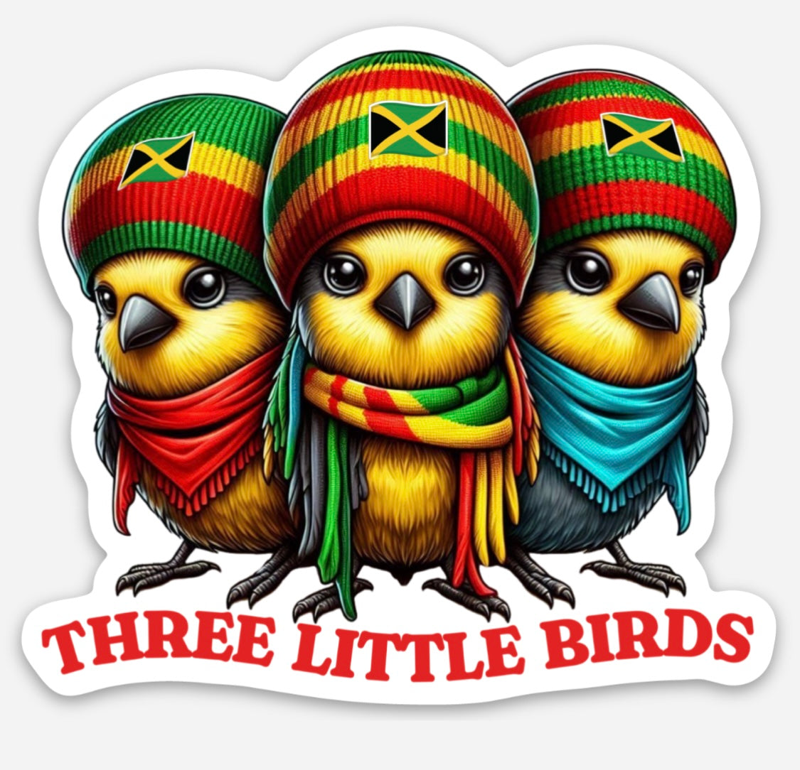 Three Little Birds Bob Marley Inspired Sticker