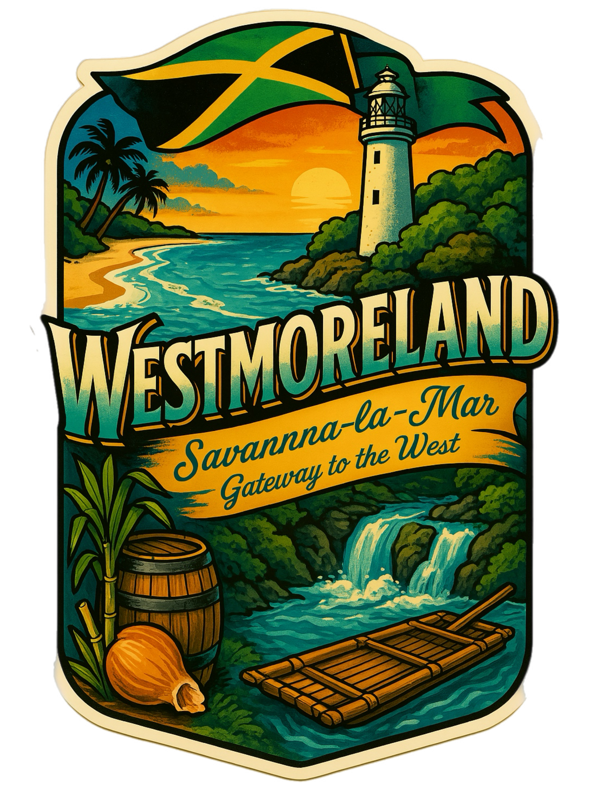 Westmoreland Parish Jamaica Vibes Sticker