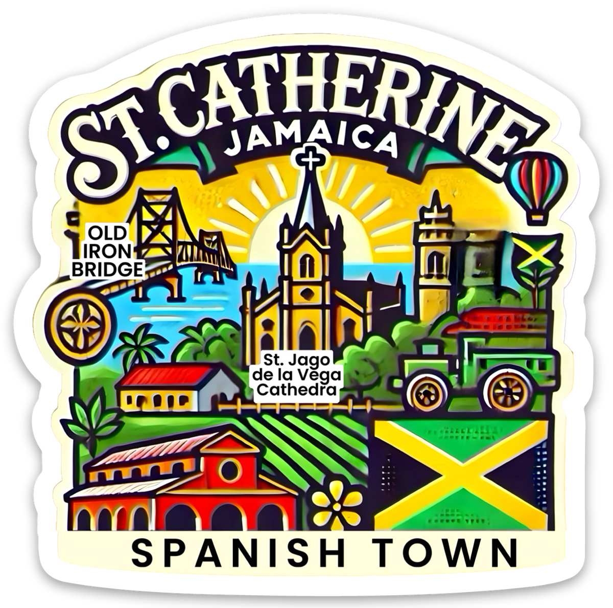 St Catherine Parish Jamaica Vibes Sticker