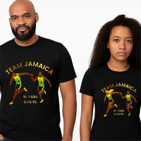 Load image into Gallery viewer, Golden Bling Team Jamaica – Wi Fasa Dan Yu Relay T-shirt.
